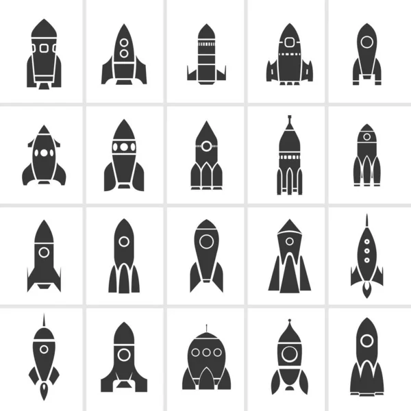 Набор значков ракет — стоковый вектор