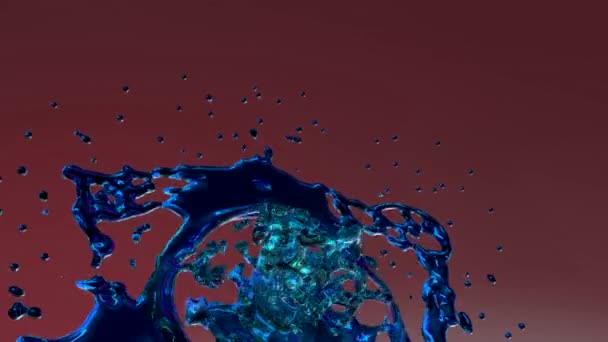 画面上の色の水しぶき — ストック動画