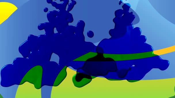 Ekrandaki Renk Kalıplarının Dans — Stok video
