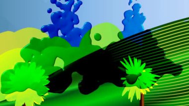 Ekrandaki renk kalıplarının dans