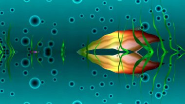 ekran renkli topları dans