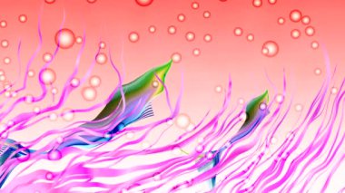 ekran renkli topları dans