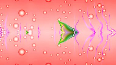 ekran renkli topları dans