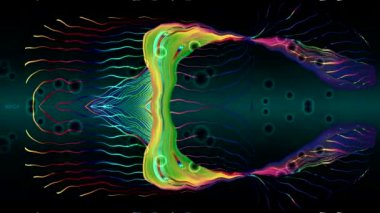 ekran renkli topları dans