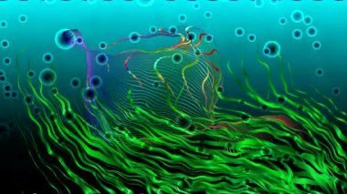 ekran renkli topları dans