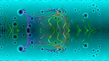 ekran renkli topları dans