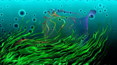 ekran renkli topları dans