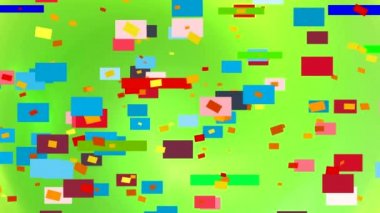 ekranda renkli konfeti dans