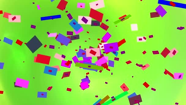 Danza Confeti Colores Pantalla — Vídeos de Stock