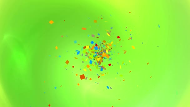 Dance Colored Confetti Screen — Stock Video