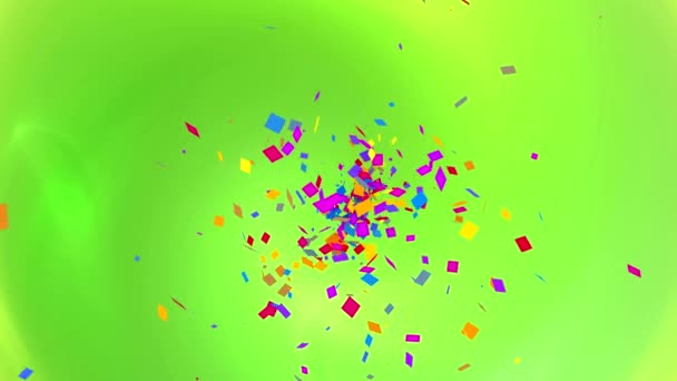 Dance Colored Confetti Screen — Stock Video