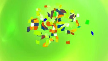 ekranda renkli konfeti dans