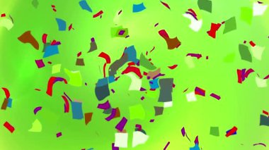 ekranda renkli konfeti dans