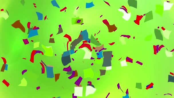 Danza Confeti Colores Pantalla — Vídeo de stock