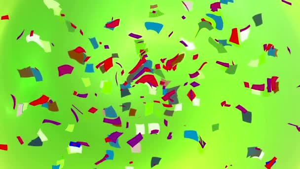 danse de confettis colorés sur l'écran 