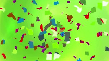 ekranda renkli konfeti dans