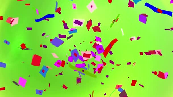Dance Colored Confetti Screen — Stock Video