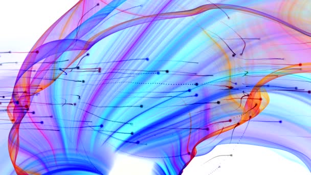 Танец Цветовых Линий Экране — стоковое видео