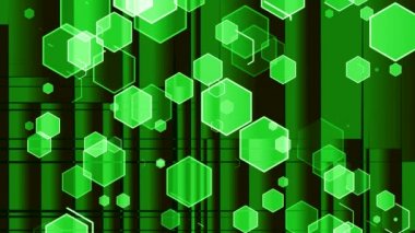 ekranda renkli şekiller dans