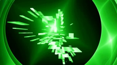 ekranda renkli şekiller dans