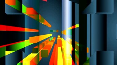 ekranda renkli şekiller dans