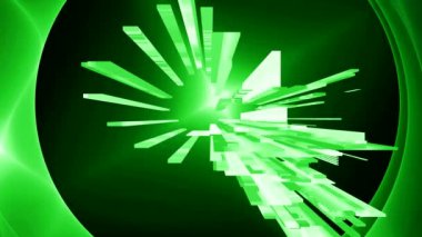 ekranda renkli şekiller dans