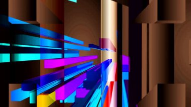 ekranda renkli şekiller dans