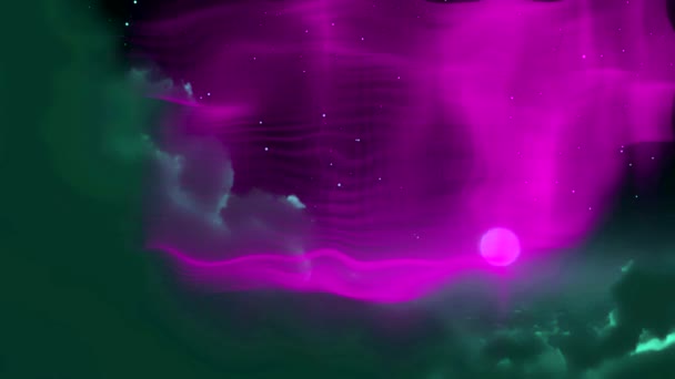 Танец Цветного Тумана Экране — стоковое видео
