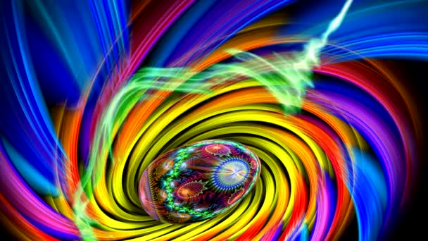 danse avec des motifs de couleur à l'écran 