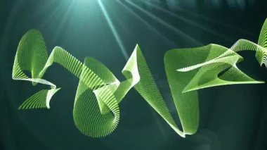 ekranda renkli kurdeleler ile dans