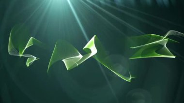 ekranda renkli kurdeleler ile dans