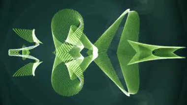 ekranda renkli kurdeleler ile dans