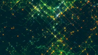 ekranda renkli yıldız dans