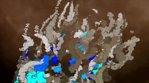 La danse des figures colorées à l'écran 