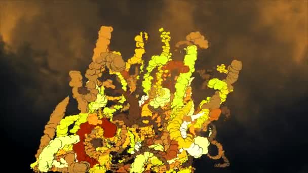 La danse des figures colorées à l'écran 