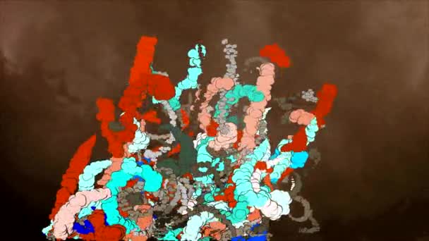 La danse des figures colorées à l'écran 