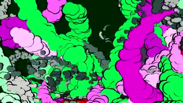 Dança Esferas Coloridas Tela — Vídeo de Stock