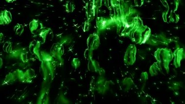 ekranda renkli şekiller dans