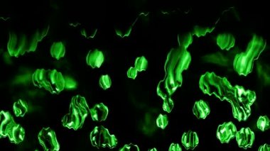 ekranda renkli şekiller dans