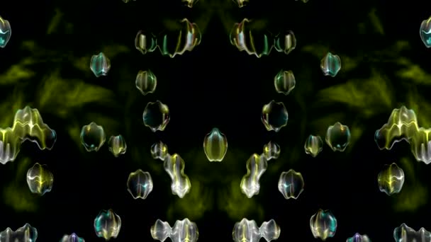 danse de figures colorées sur l'écran 