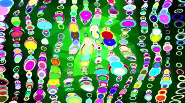 ekranda renkli süslemeleri dans