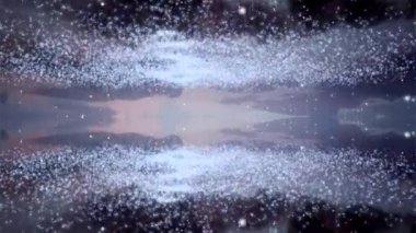 Beyaz kar taneleri dans üstünde belgili tanımlık perde