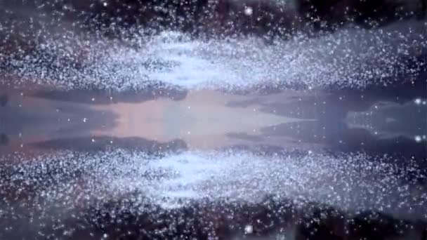 Taniec Białe Płatki Śniegu Ekranie — Wideo stockowe
