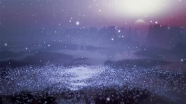 Beyaz kar taneleri dans üstünde belgili tanımlık perde