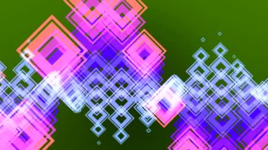 ekranda renkli kareler dans