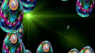 Paskalya yumurtaları ekranda desenler çizmek