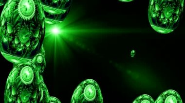 Paskalya yumurtaları ekranda desenler çizmek