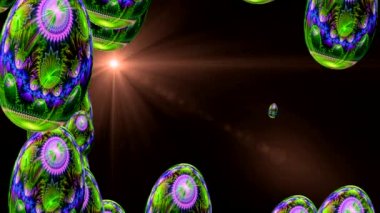 Paskalya yumurtaları ekranda desenler çizmek