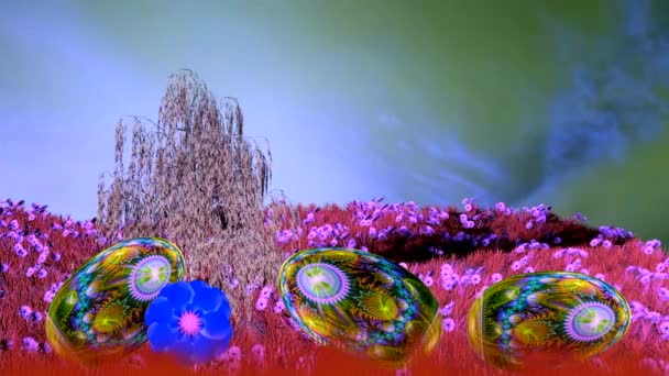 Œufs de Pâques à la grande fête légère de Pâques sainte 