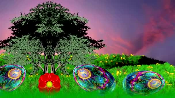 Œufs de Pâques à la grande fête légère de Pâques sainte 